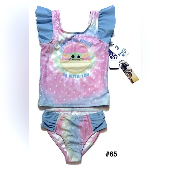 NWT, STAR WARS Grogu/Mandalorian Toddler (Girls) Swim Suit - Size 4T - Picture 2 of 4